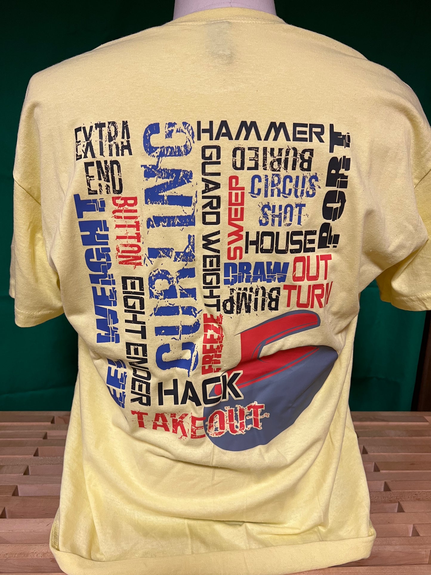 Curling Word Cloud ROC T-Shirt