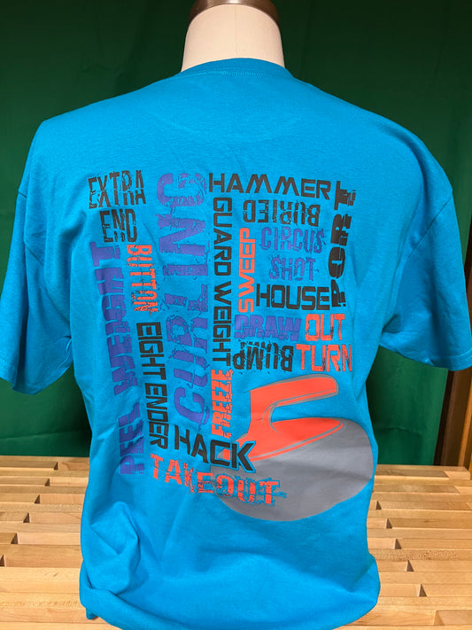 Curling Word Cloud ROC T-Shirt