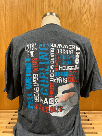 Curling Word Cloud ROC T-Shirt
