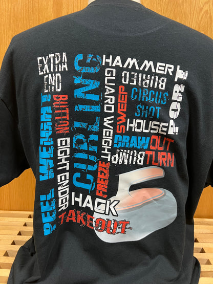 Curling Word Cloud ROC T-Shirt